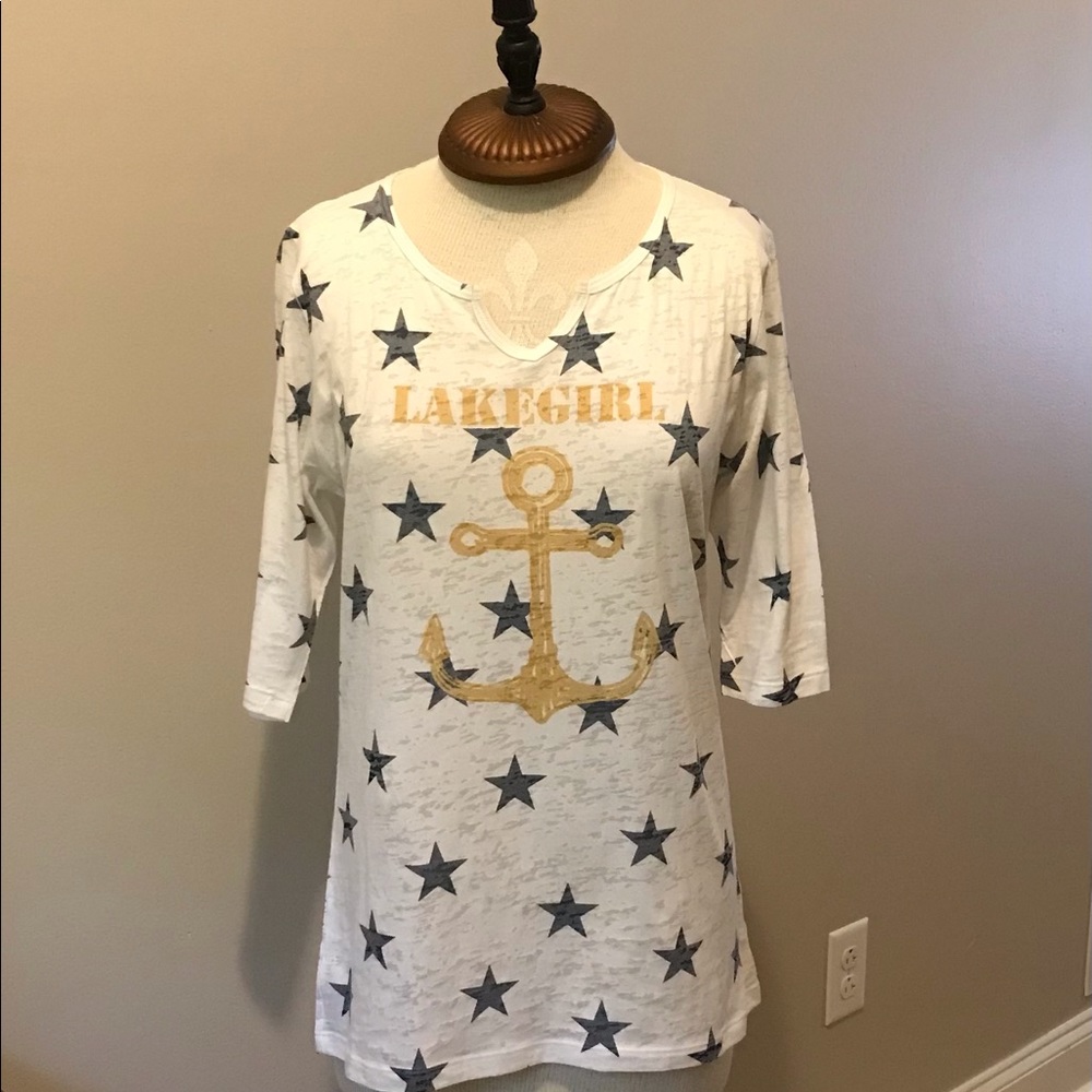 Lakegirl Stars/Anchor Tee Shirt